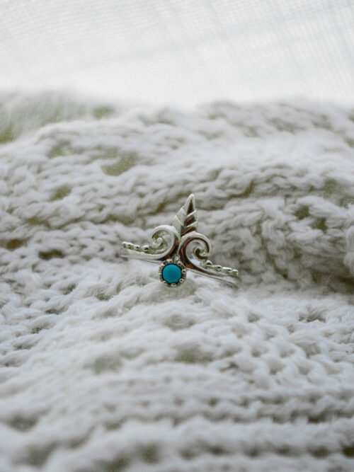 Celtiana | Anel Armelle - Anel Boho em Prata 925 sem Níquel, com pedra turquesa