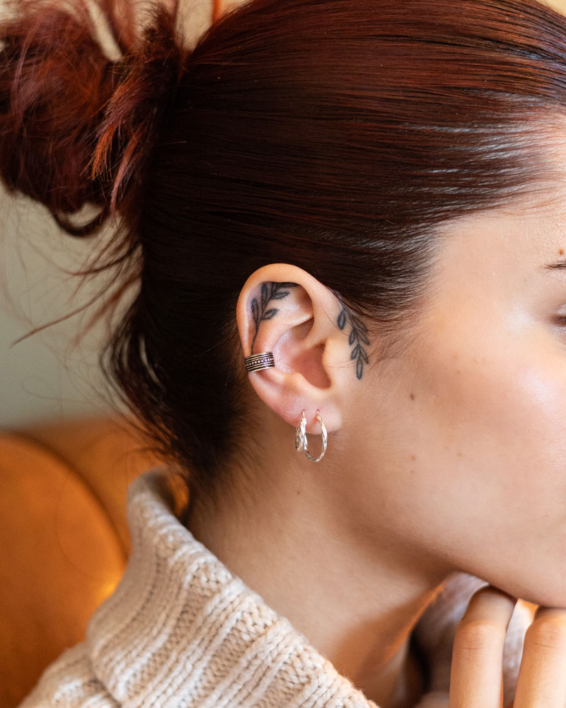 Argolas Torcidas e Earcuff em Prata 925 sem Níquel