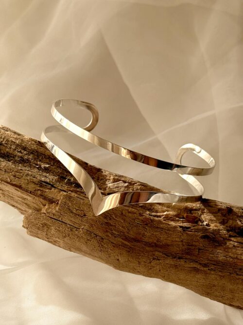 Bracelete Prateada em Aço Inoxidável sem Níquel | Bracelete Caitlin - Celtiana