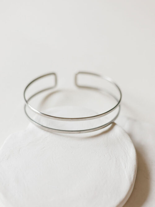 Bracelete Prateada em Aço Inoxidável sem Níquel | Bracelete Emer - Celtiana