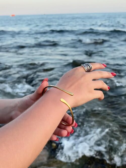 Bracelete Dourada em Aço Inoxidável sem Níquel | Bracelete Masha - Celtiana