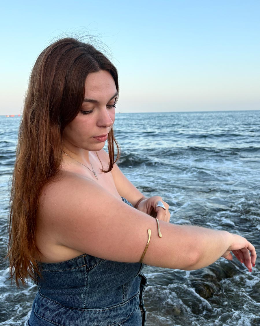 Bracelete Dourada em Aço Inoxidável sem Níquel | Bracelete Macha - Celtiana