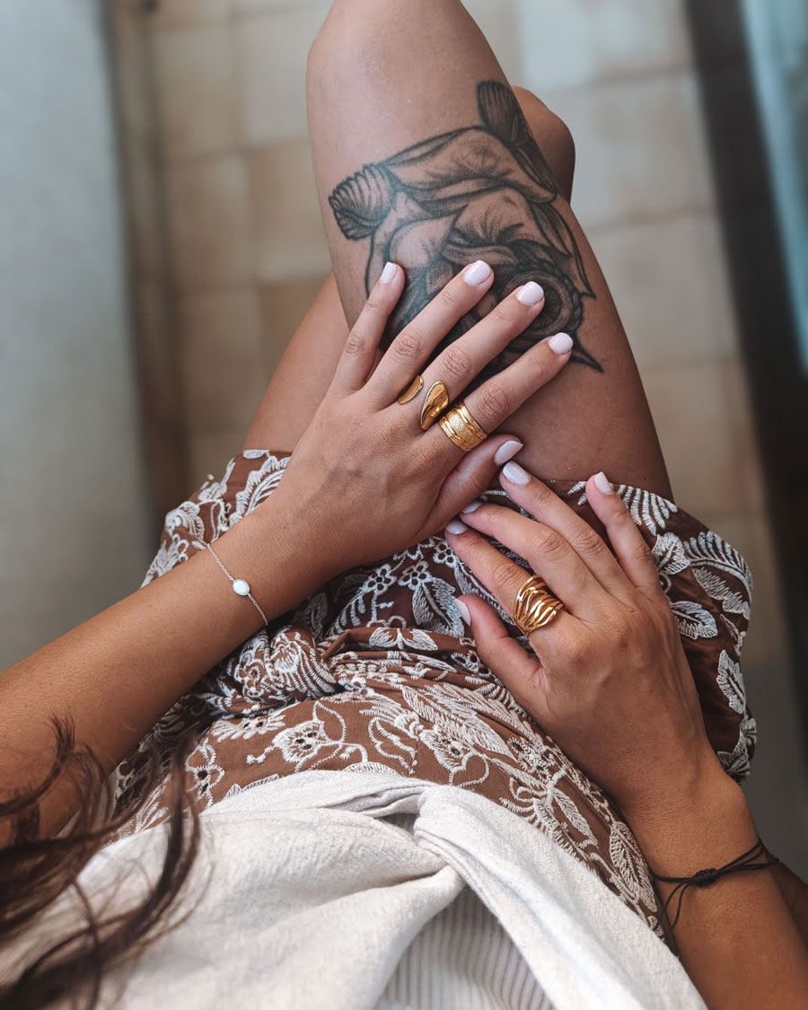 Anéis ajustáveis dourados - Anel Breno, Aodh e Denzel | Celtiana