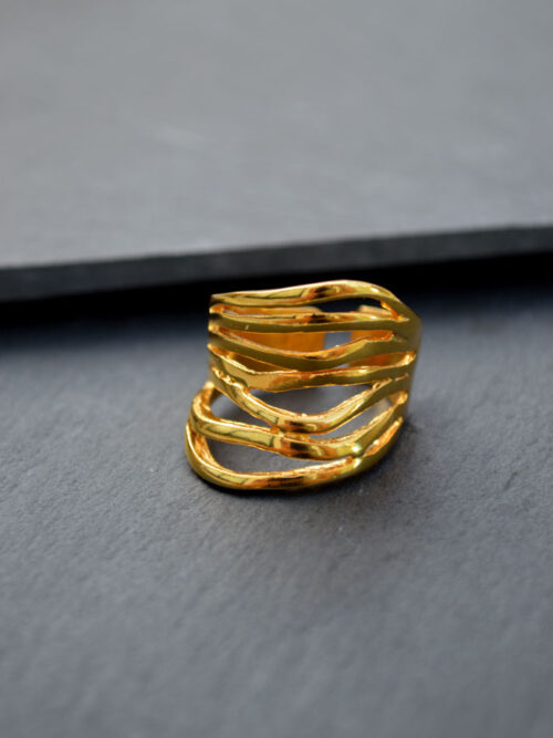 Anel Dourado Ajustável - Anel Breno | Celtiana