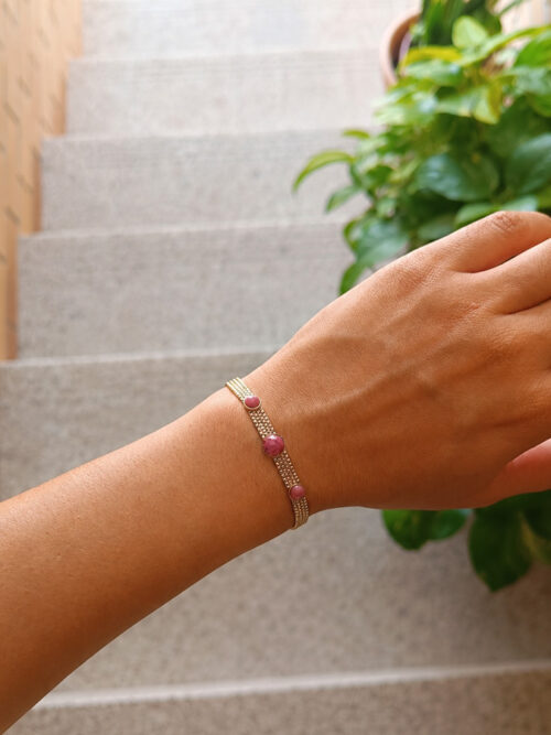 Pulseira dourada em aço inoxidável sem níquel | Pulseira Aila - Celtiana